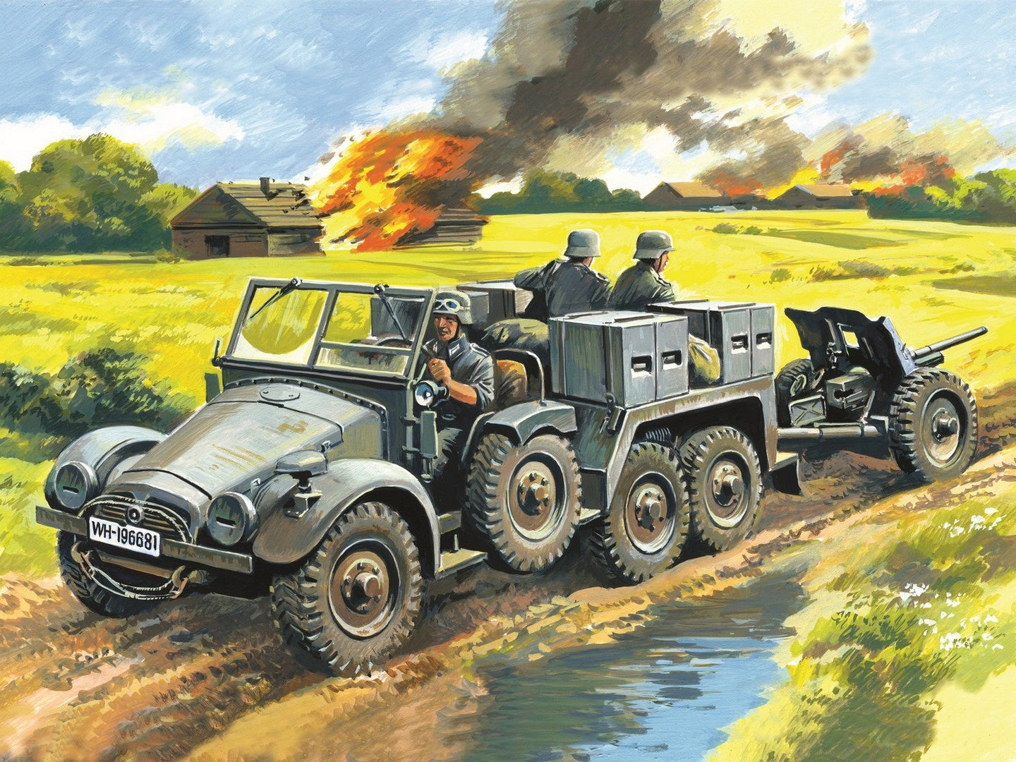 ICM 1/72 Krupp L2H143 Kfz.69 with Pak 36 German Artillery Tractor ICM72461