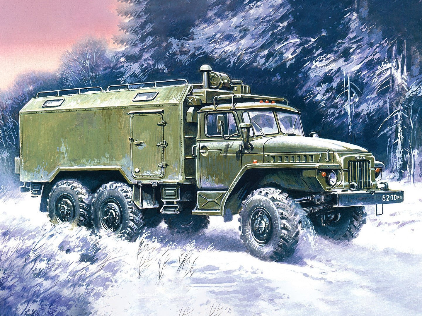 ICM 1/72 URAL-375A Command Vehicle Military Truck Model Kit ICM72712