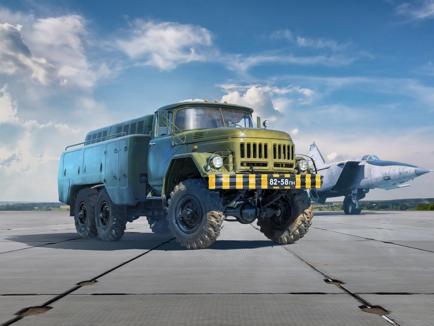 ICM 1/72 APA-50M (ZiL-131) Airfield Mobile Electric Unit Military Model Kit 72815