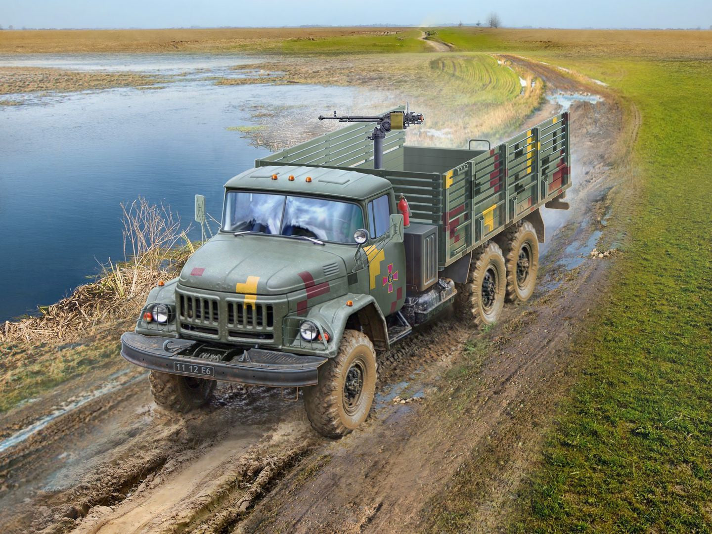 ICM 1:72  ZÑ–L-131 AFU Truck with DShKM Military Scale Model Kit 72821