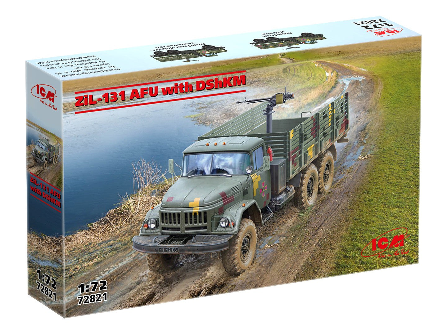 ICM 1:72  ZÑ–L-131 AFU Truck with DShKM Military Scale Model Kit 72821