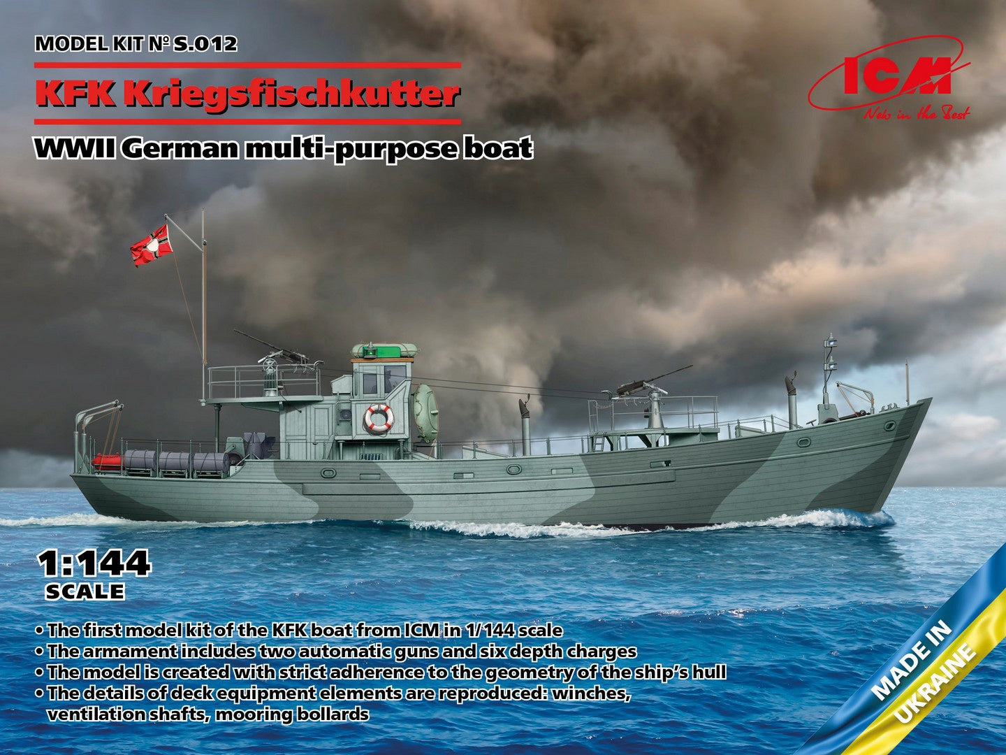 ICM 1/72 KFK Kriegsfischkutter WWII German Multi-Purpose Boat ICMS012