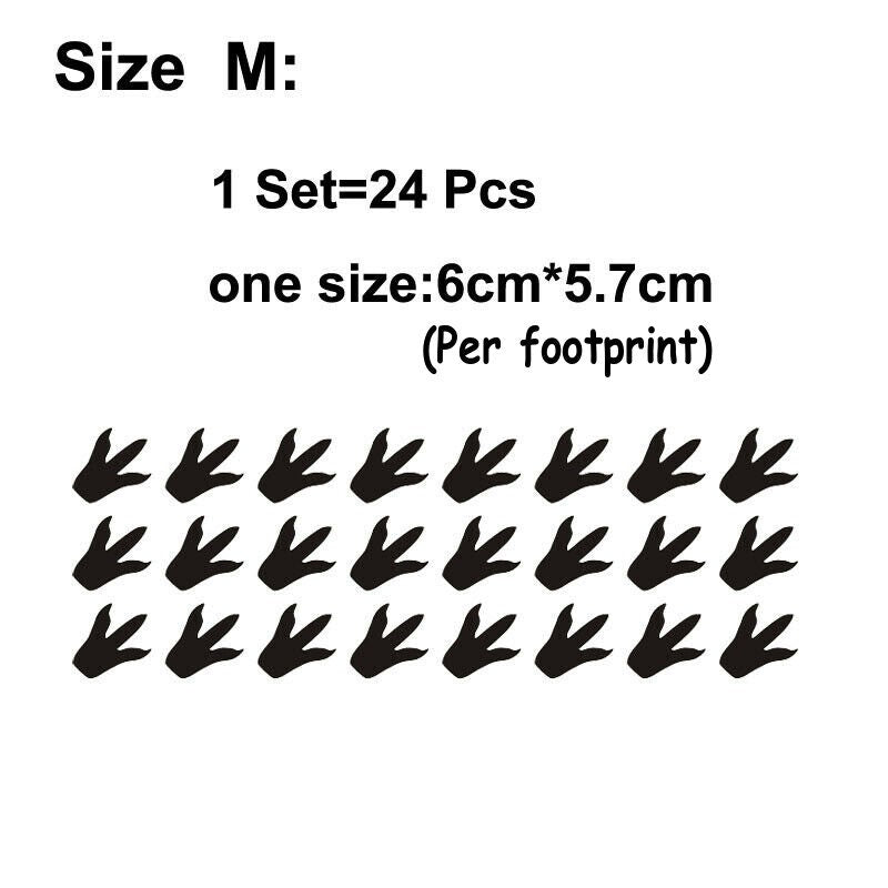 24 X scatter Dinosaur Footprints t rex boys girls Kids Bedroom Wall Art Vinyl Decal Sticker