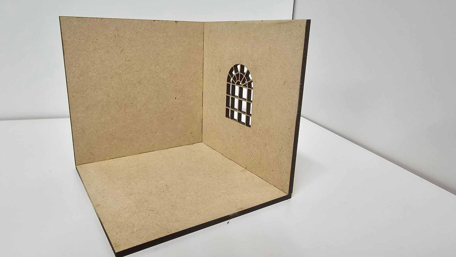 Doll house Miniature Roombox | 2 Sided | 1 Window | Room Box | 1:6 or 1;12 Scale Miniature | Diorama | Room box Kit | Dollhouse Kit | Corner