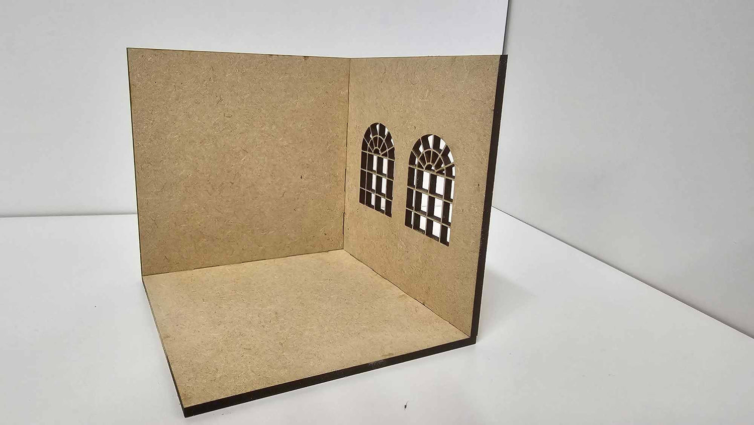 Doll house Miniature Roombox | 2 Sided | 2 Windows | Room Box | 1:12 Scale Miniature | Diorama | Room box Kit | Dollhouse Kit | Corner