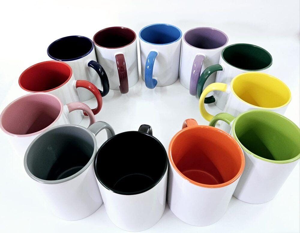 Cute Cow Farmer flower mug