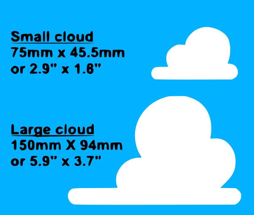 24 x Clouds playroom Bedroom Wall Vinyl Sticker Decals