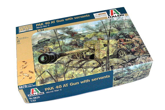 Italeri 1/72 WWII German Pak40 AT Gun with Crew model Kit 6096