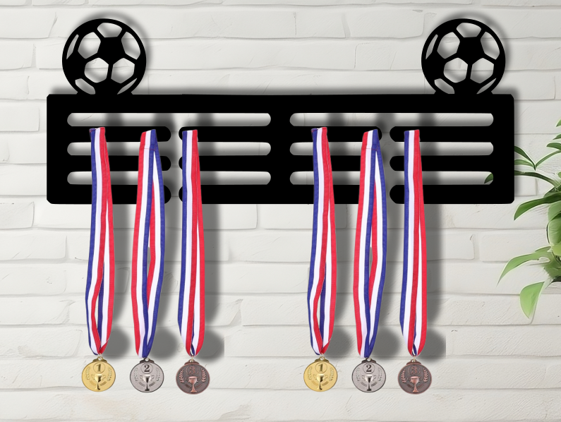 Personalised Football Medal Hanger
