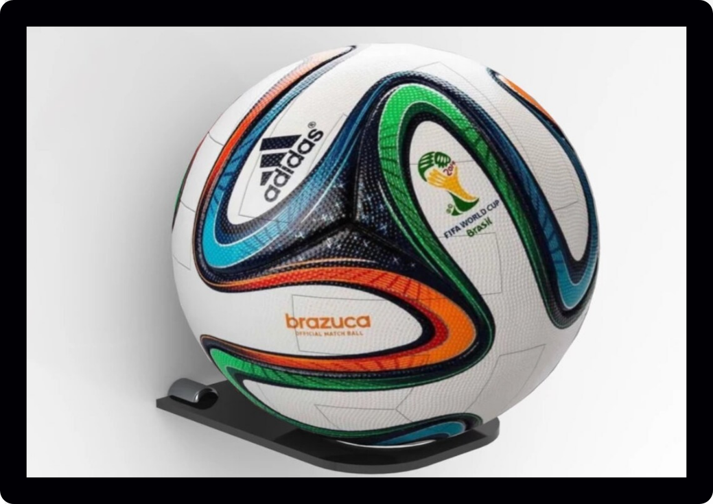 Football Display Stand Wall Hanger Shelf Size 5 Various Sizes Colours