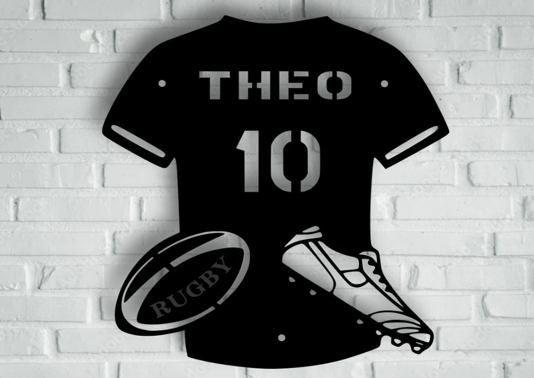 Personalised Rugby Wall Plaque