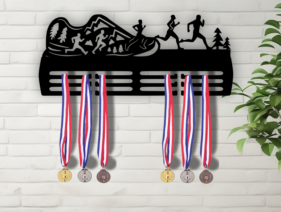 Personalised Trail Mountain Running Medal Hanger