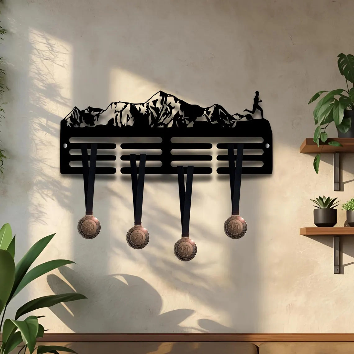 Trail Mountain Running Medal Hanger