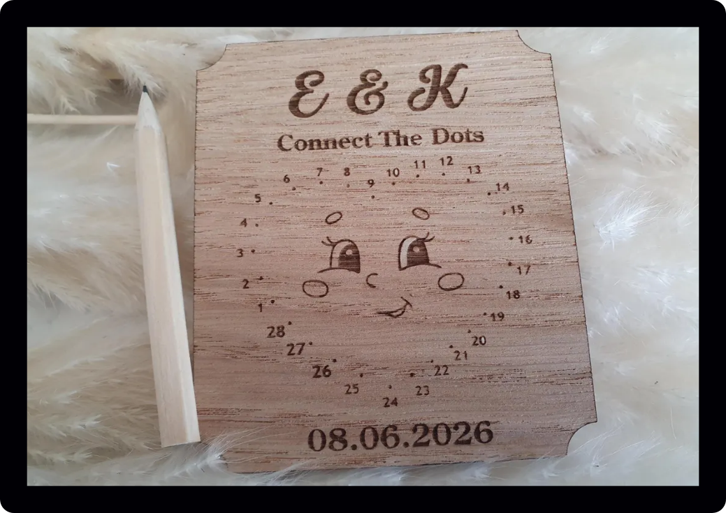 Personalised Table Top Wedding Games | Wedding Favours | Wedding Keepsake | Dot 2 Dot | Kids Games