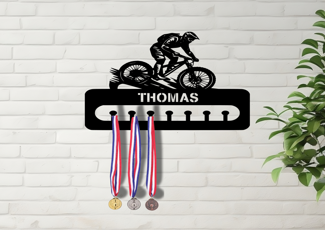 Mountain Bike MTB Personalised Medal Hanger