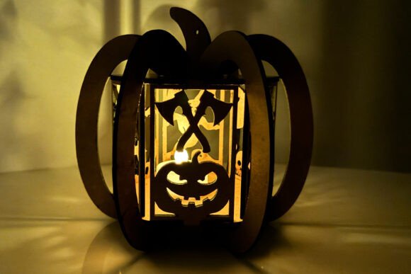 Halloween Pumpkin Candle Holder Lantern