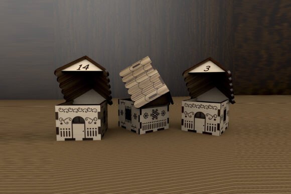 Christmas Wooden House Advent Calendar