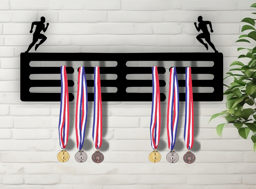 Personalised Trail Mountain Running Runner Medal Hanger