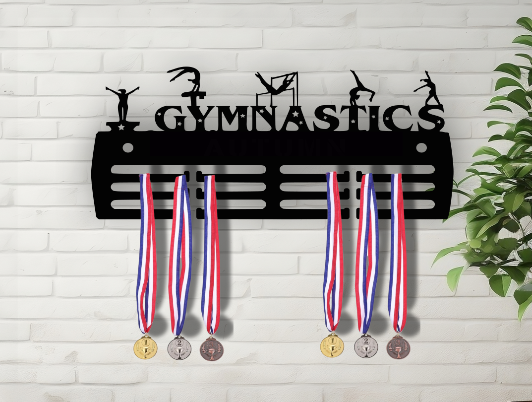 Personalised Gymnastics Medal Hanger