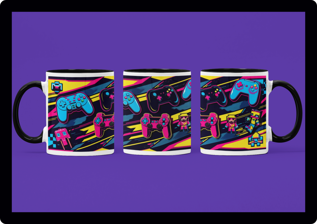 Retro gamer mug