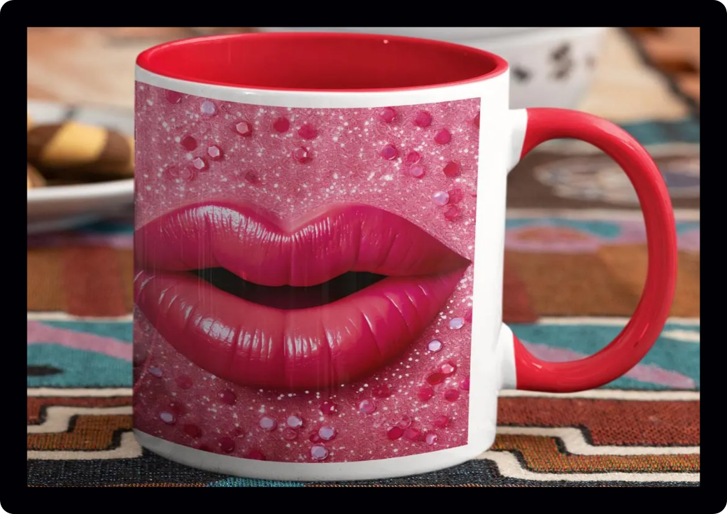 Cute Red Lips Love mug