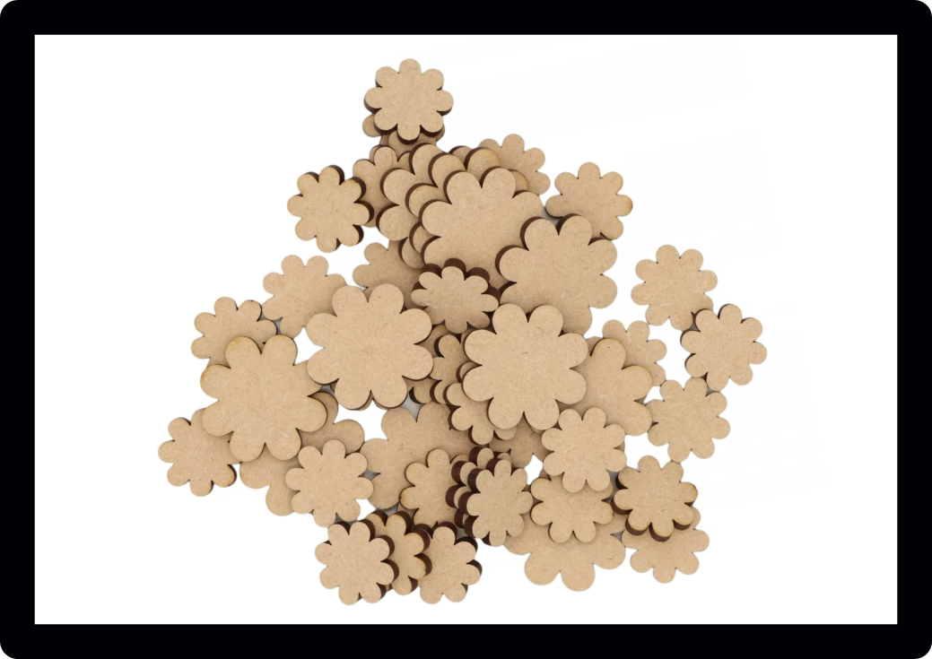 Set Of 10 Daisy flower Craft Tag Embellishments Decoration Crafting Shapes Blanks