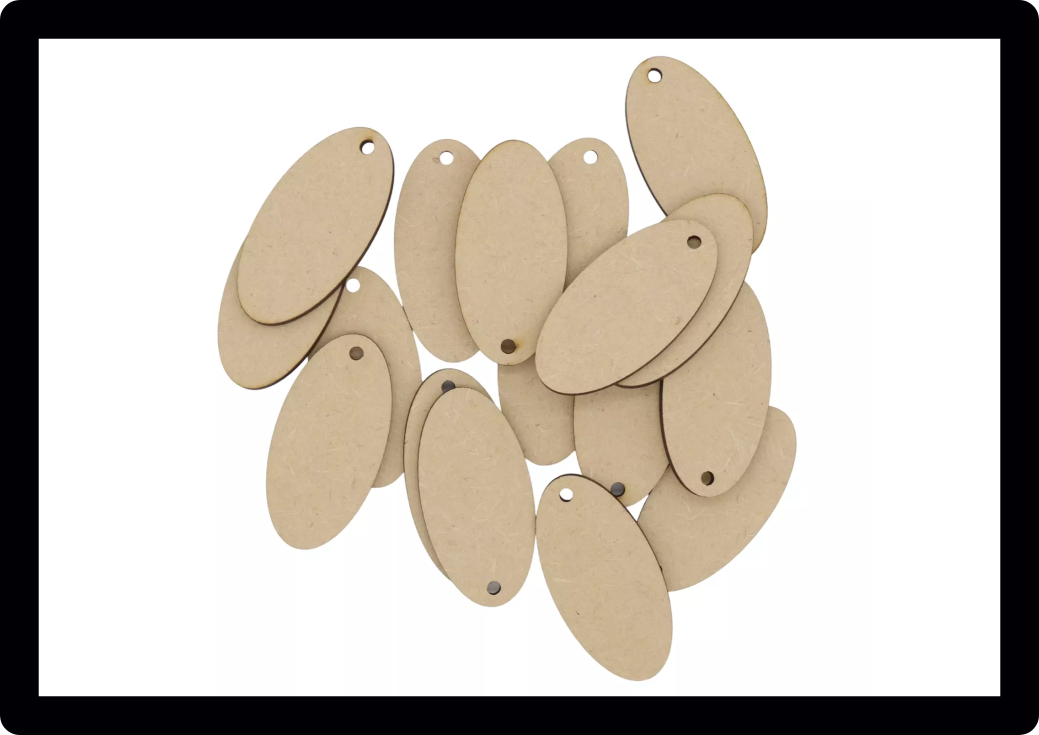 Set Of 10 Oval Tags Craft Tag Embellishments Decoration Crafting Shapes Blanks (Copy)