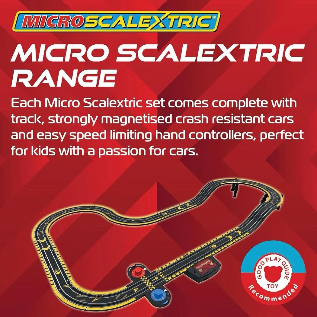 Micro Scalextric Law Enforcer Mains Powered Race Set Slot Cars 1/64