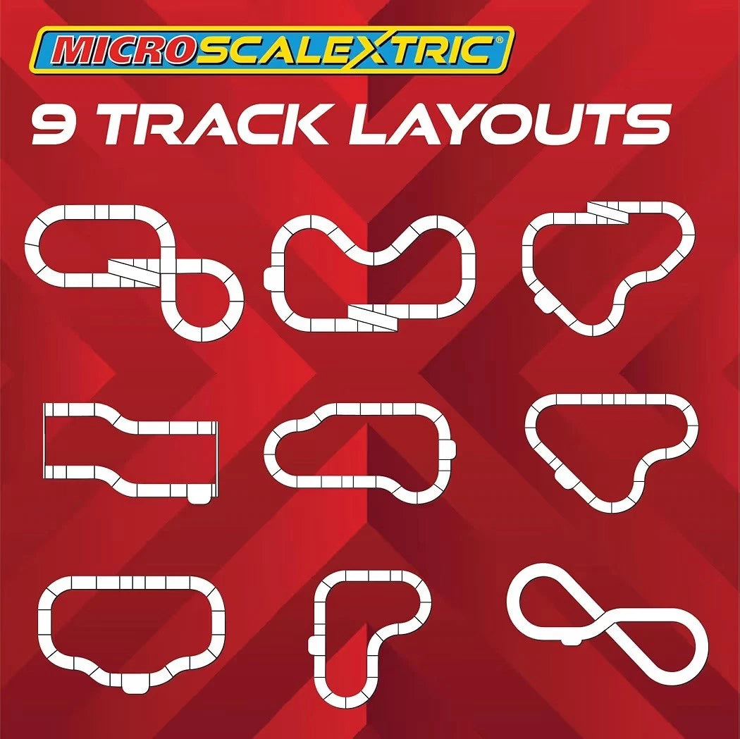 Micro Scalextric Law Enforcer Mains Powered Race Set Slot Cars 1/64