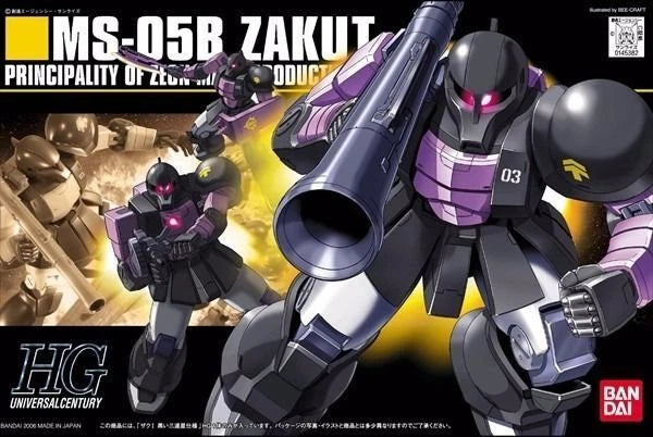 Bandai Gundum HGUC 1/144 Zaku I Black Tri Stars model kit MK60661