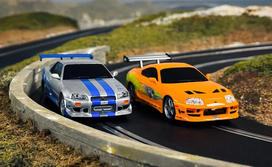 Scalextric Fast and Furious - 25 Years - Supra vs R34 Slot Car Set 1/32 Scale