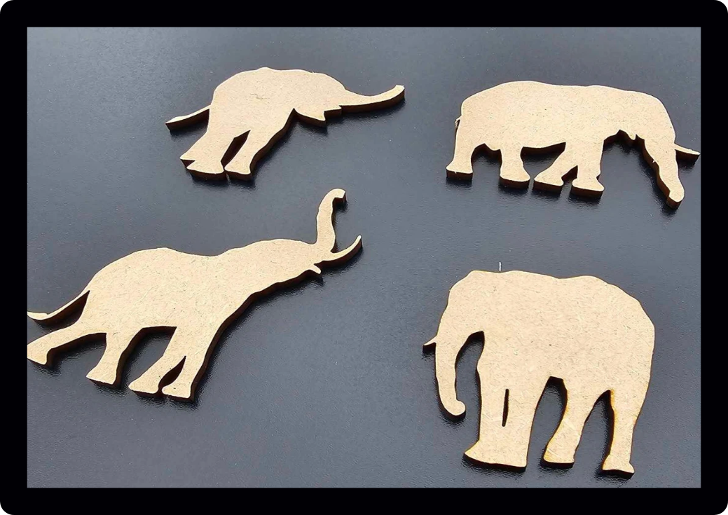 Set Of 10 Elephants Nursery Craft Tag Embellishments Decoration Crafting Shapes Blanks