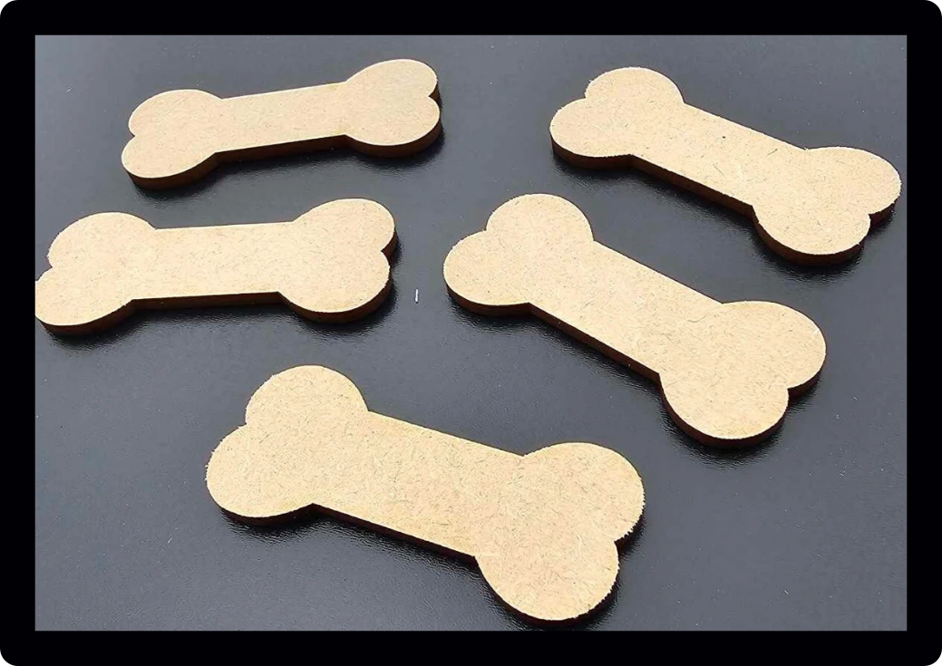 Set Of 10 Dog Bone Craft Tag Embellishments Decoration Crafting Shapes Blanks