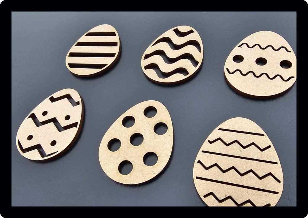 Set Of 10 Easter Egg Hunt Craft Tag Embellishments Decoration Crafting Shapes Animal Blanks