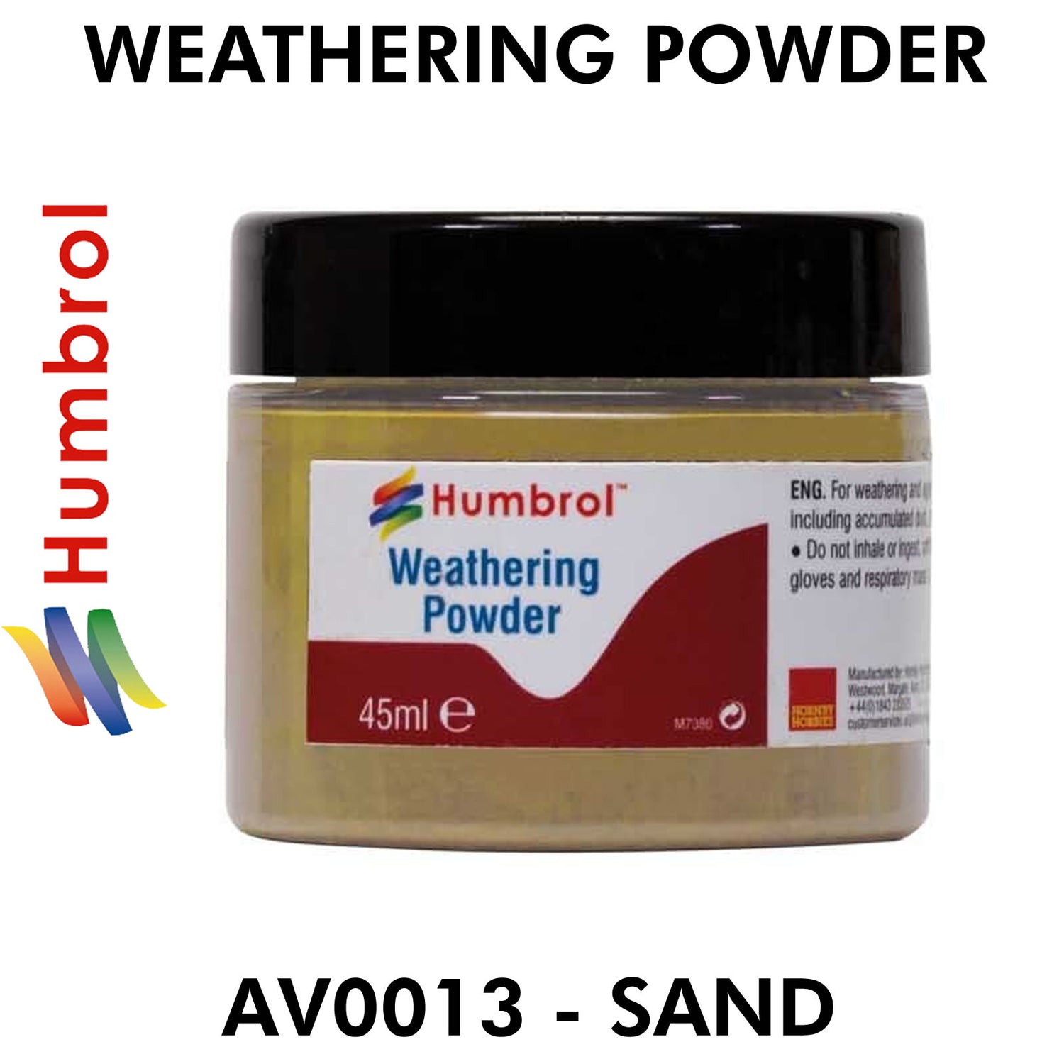 Humbrol WEATHERING POWDER 45ml Full Range - Model Railways Crafts War Gaming
