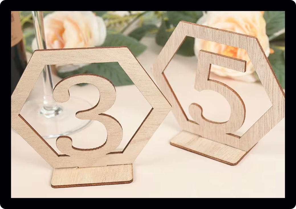Wooden Wedding Table Numbers | Wooden Table Place Numbers