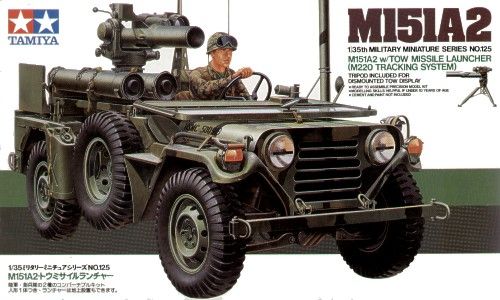 TAMIYA 35125 1/35 U.S. M151A2 w/TOW MISSILE LAUNCHER JEEP