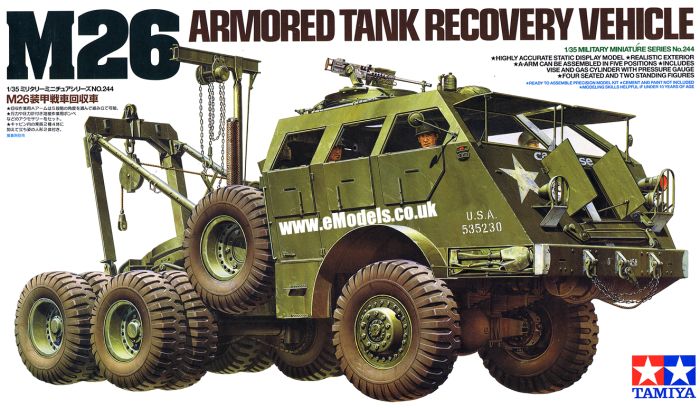 1/35 M26 Armoured Tank Recovery Vehicle Tamiya military model kit 35244