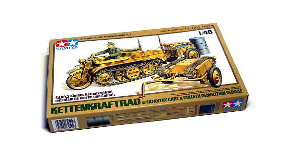 Tamiya 1/48 KETTENKRAD W/CART & GOLIATH VEHICLE Model Kit 32502