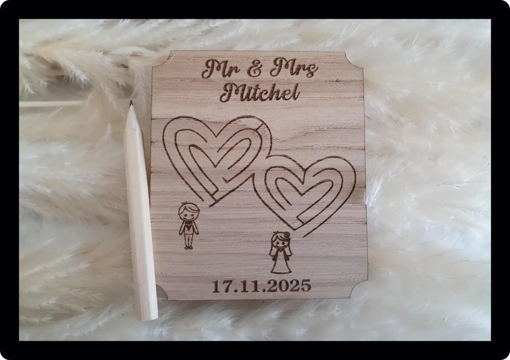 Personalised Table Top Wedding Games | Wedding Favours | Wedding Keepsake | Maze | Kids Games