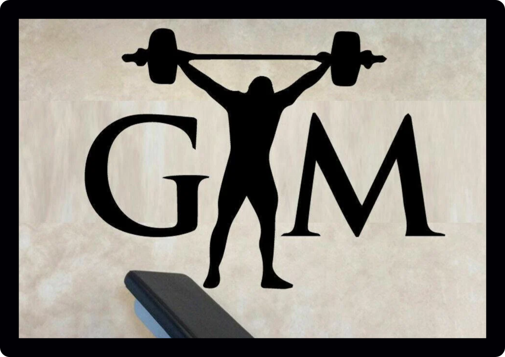 Gym Female Male Weights Body Building Fitness strength Wall Art slogan Vinyl Decal Sticker