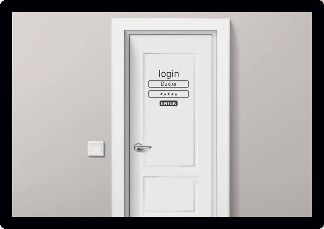 Funny password login entry door sign Bedroom gaming gamer Wall Art Vinyl Decal Sticker