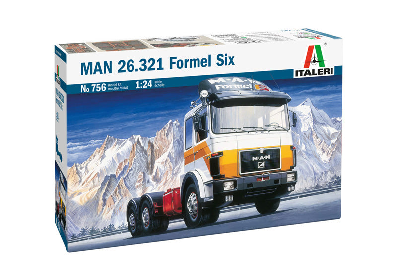 Italeri 1:24 Man 26 32 Formel Six Truck Scale Model Kit 756
